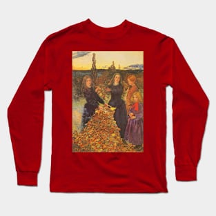 Autumn Leaves by Sir John Everett Millais Long Sleeve T-Shirt